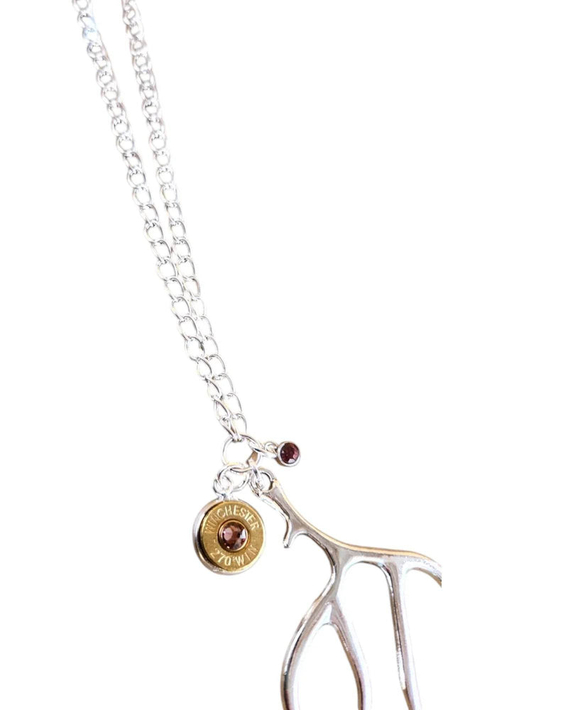 Antler & Head stamp Necklace Necklace by Sarahs Jewelry Designs