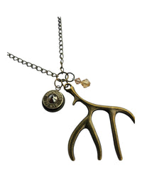 Antler & Head stamp Necklace