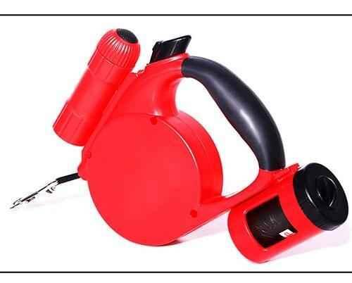 Nightwalk 4.5M Led Light And Waste Bag Dispenser Retractable Dog Leash - GiFTiFY