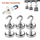 10PCS Strong Magnet Hooks Multi-Purpose Storage Hooks Home Kitchen Bar Storage Hooks Key Storage Hooks Bathroom Hangers - GiFTiFY