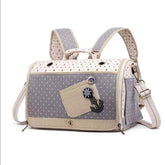 Pet Carrier Bag & Backpack – Nautical Style, Breathable Linen - GiFTiFY