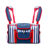 Striped Pet Carrier Bag Canvas Travel Tote with Breathable Mesh - GiFTiFY