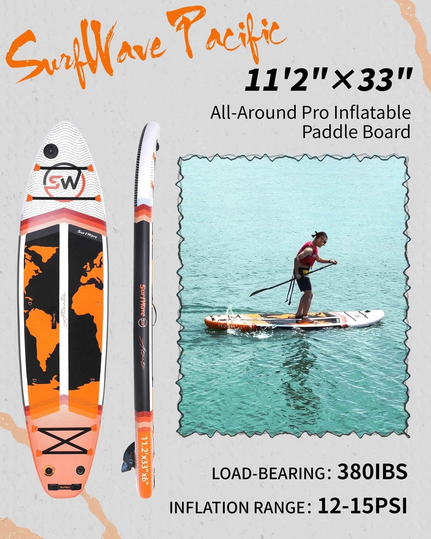 Pro Inflatable SUP Board,stand up paddle board 11ft All-Around inflatable stand up Paddle Board - Military-Grade for Surfing & Expedition, Includes Carbon Paddle & Pro Pump - GiFTiFY