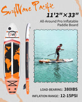 Pro Inflatable SUP Board,stand up paddle board 11ft All-Around inflatable stand up Paddle Board - Military-Grade for Surfing & Expedition, Includes Carbon Paddle & Pro Pump - GiFTiFY