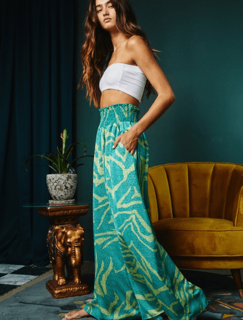 The Alma Multi Print Wide Leg Maxi Pants - GiFTiFY