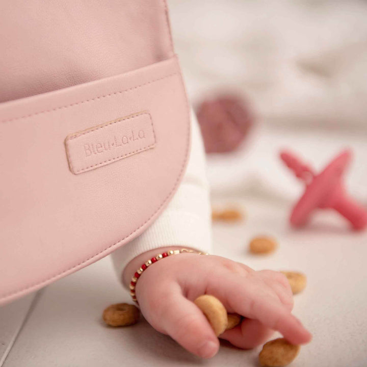 Classic - Set of Soft Vegan Leather Easy Clean Bibs 0-12 Months - GiFTiFY