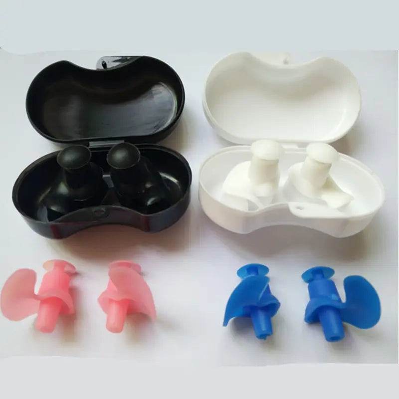 Blue Silicone Water Sports Earplugs Hypoallergenic