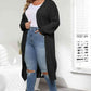 Plus Size Open Front Long Sleeve Cardigan - GiFTiFY