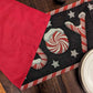 DaDa Bedding Peppermint Joy Red Black Holiday Tapestry Dining Table Runner (12904)