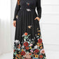 Plus Size Round Neck Maxi Dress with Pockets - GiFTiFY