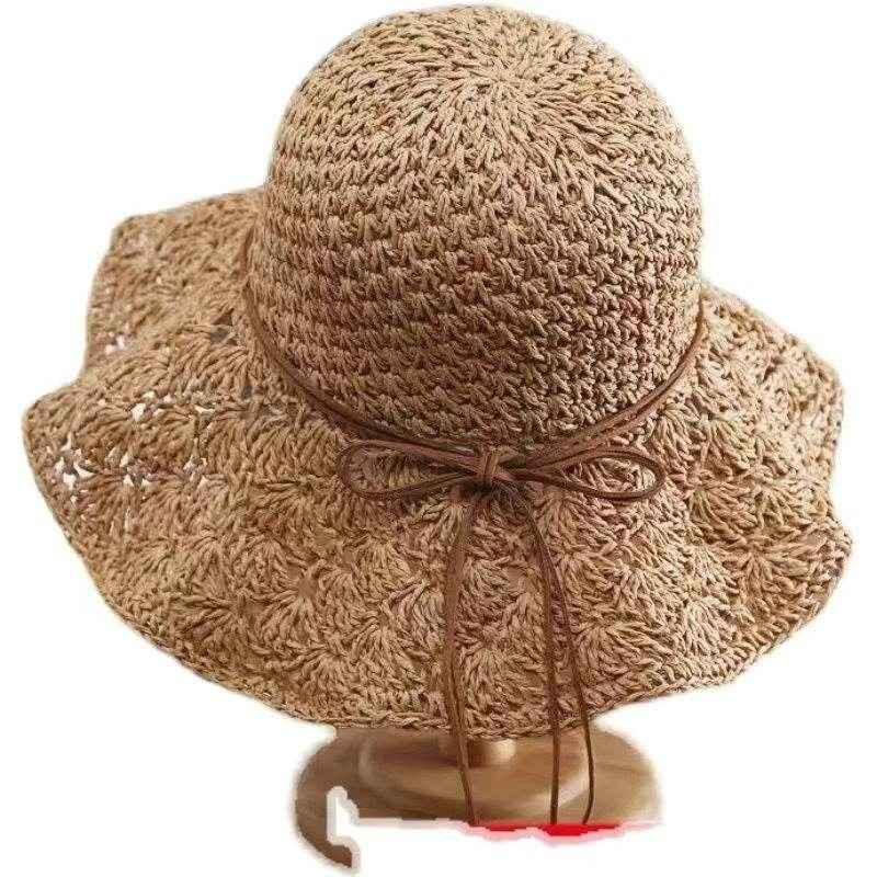 Fashionable Handmade Crochet Straw Hat Womenswear by CJ