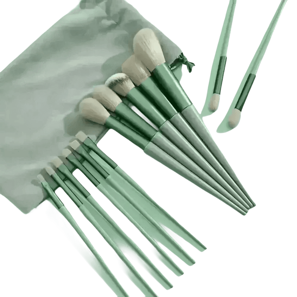 13pcs Velvet Bag Makeup Brushes Set Eye Pink Pouch lash brush for eyelash extensions Makeup Brushes by Beauty Discount Factory Store