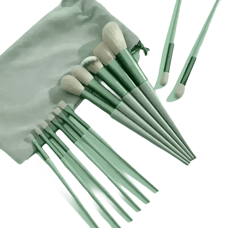 13pcs Velvet Bag Makeup Brushes Set Eye Pink Pouch lash brush for eyelash extensions - GiFTiFY