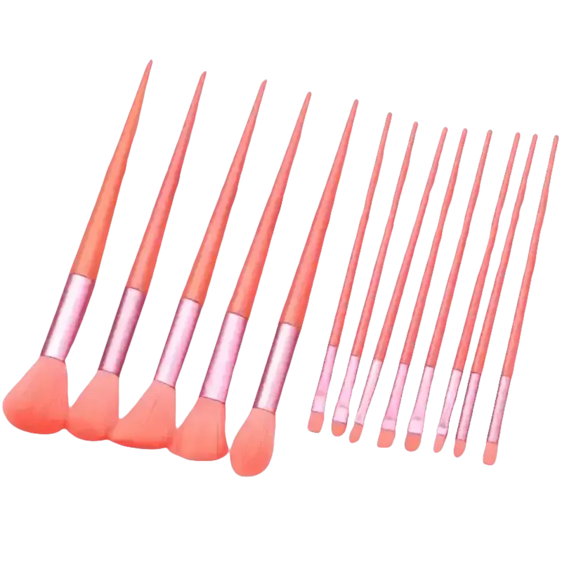 13pcs Velvet Bag Makeup Brushes Set Eye Pink Pouch - GiFiFY