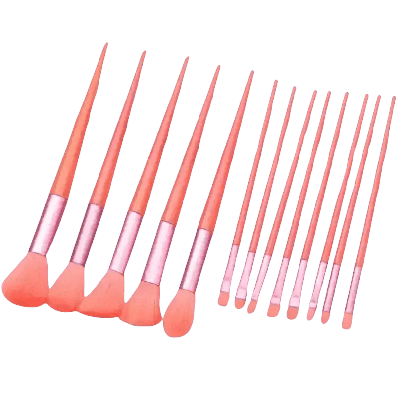 13pcs Velvet Bag Makeup Brushes Set Eye Pink Pouch lash brush for eyelash extensions - GiFTiFY