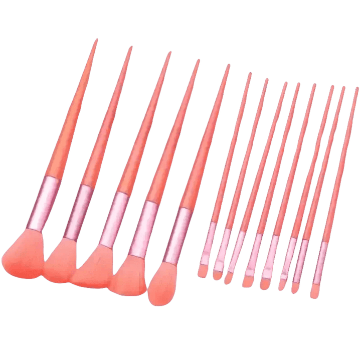 13pcs Velvet Bag Makeup Brushes Set Eye Pink Pouch lash brush for eyelash extensions - GiFTiFY