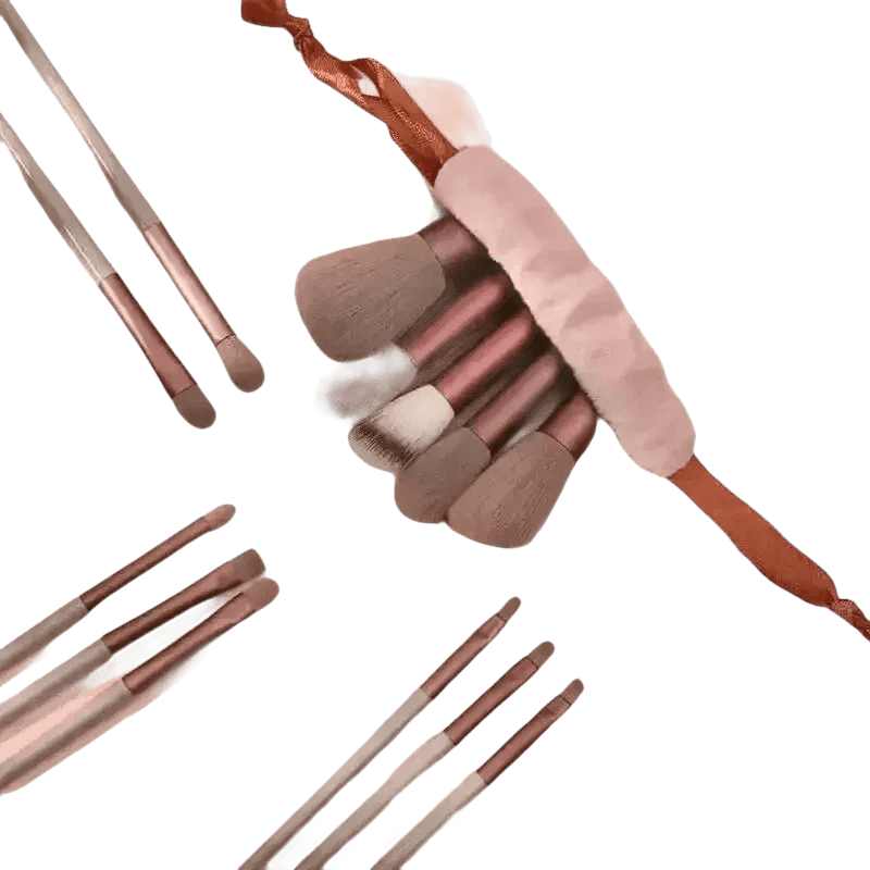 13pcs Velvet Bag Makeup Brushes Set Eye Pink Pouch lash brush for eyelash extensions - GiFTiFY