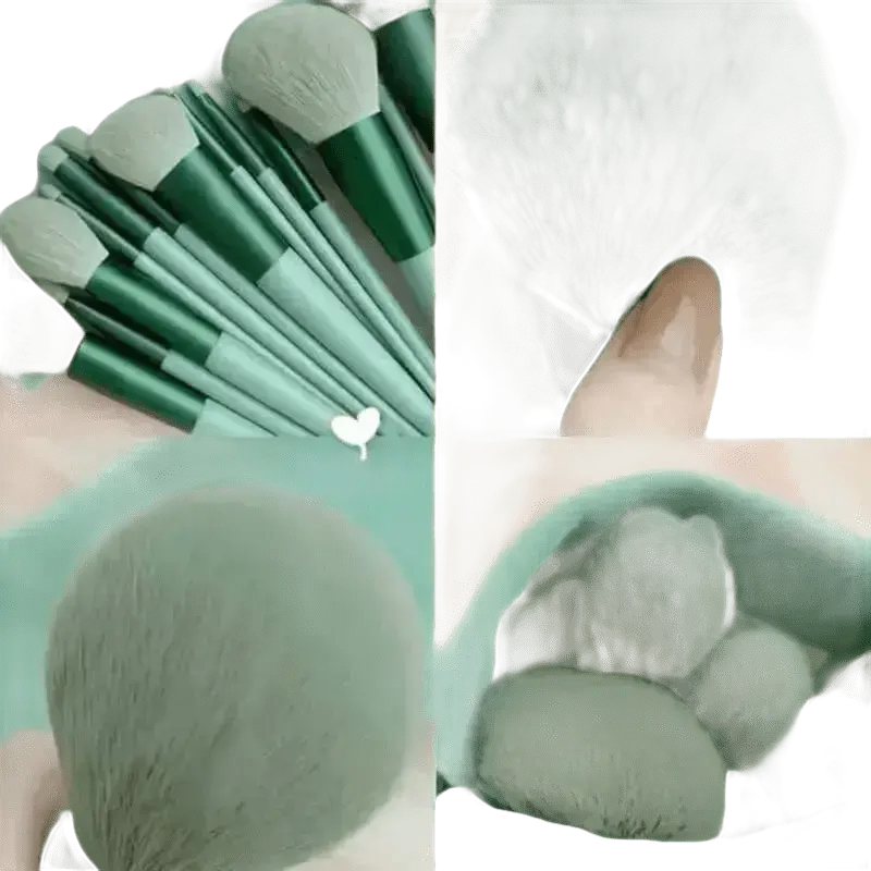 13pcs Velvet Bag Makeup Brushes Set Eye Pink Pouch - GiFiFY