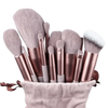 13pcs Velvet Bag Makeup Brushes Set Eye Pink Pouch lash brush for eyelash extensions - GiFTiFY
