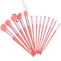 13pcs Velvet Bag Makeup Brushes Set Eye Pink Pouch lash brush for eyelash extensions