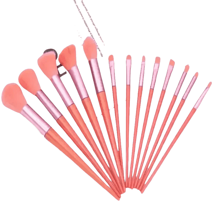 13pcs Velvet Bag Makeup Brushes Set Eye Pink Pouch lash brush for eyelash extensions - GiFTiFY