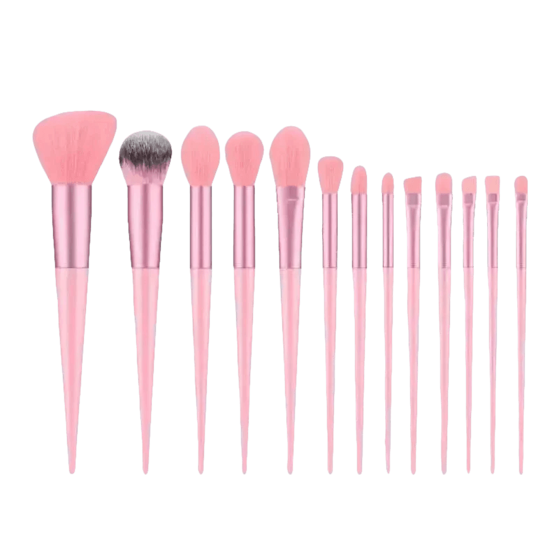 13pcs Velvet Bag Makeup Brushes Set Eye Pink Pouch lash brush for eyelash extensions - GiFTiFY
