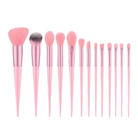 13pcs Velvet Bag Makeup Brushes Set Eye Pink Pouch lash brush for eyelash extensions