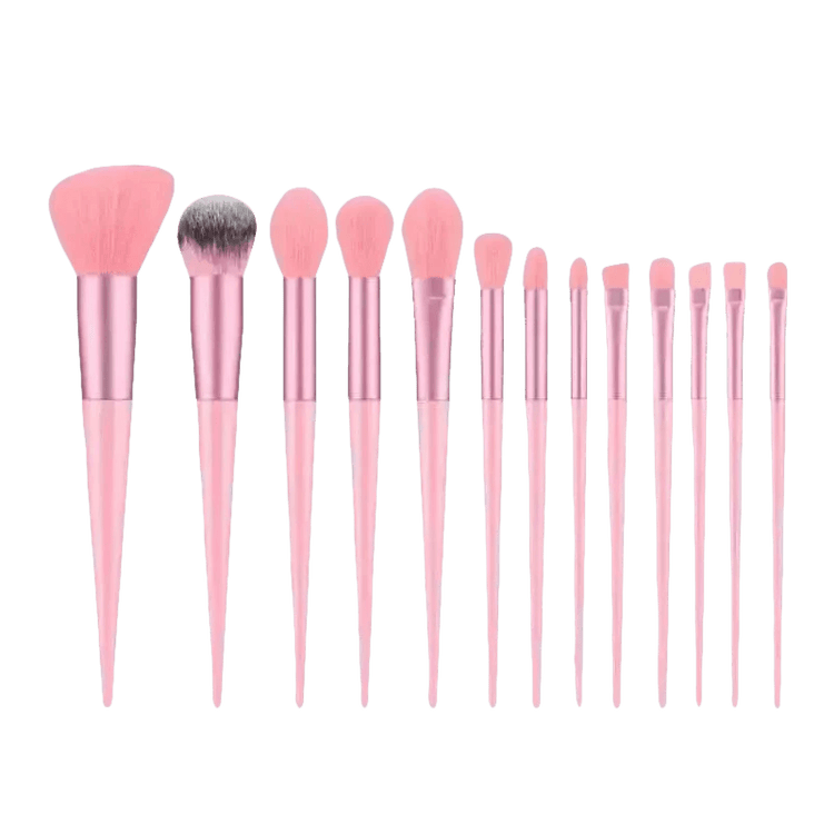 13pcs Velvet Bag Makeup Brushes Set Eye Pink Pouch lash brush for eyelash extensions - GiFTiFY