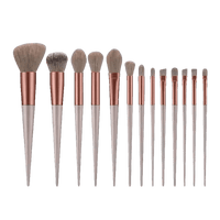 13pcs Velvet Bag Makeup Brushes Set Eye Pink Pouch lash brush for eyelash extensions