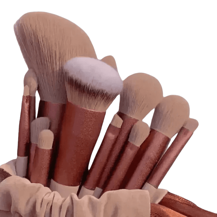 13pcs Velvet Bag Makeup Brushes Set Eye Pink Pouch lash brush for eyelash extensions - GiFTiFY