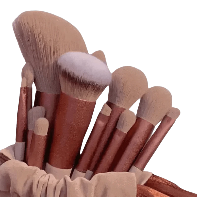 13pcs Velvet Bag Makeup Brushes Set Eye Pink Pouch lash brush for eyelash extensions Makeup Brushes by Beauty Discount Factory Store