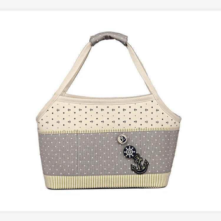 Canvas Pet Carrier Tote with Nautical Design – Breathable & Stylish - GiFTiFY