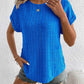 Plus Size Ribbed Texture Short Sleeve T-Shirt - GiFTiFY