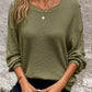 Plus Size Relaxed Fit Waffle Knit Round Neck T-Shirt - GiFTiFY