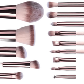 14pcs Travel Makeup Brush Set with LED Light Mirror - GiFTiFY