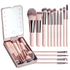 14pcs Travel Makeup Brush Set with LED Light Mirror - GiFTiFY