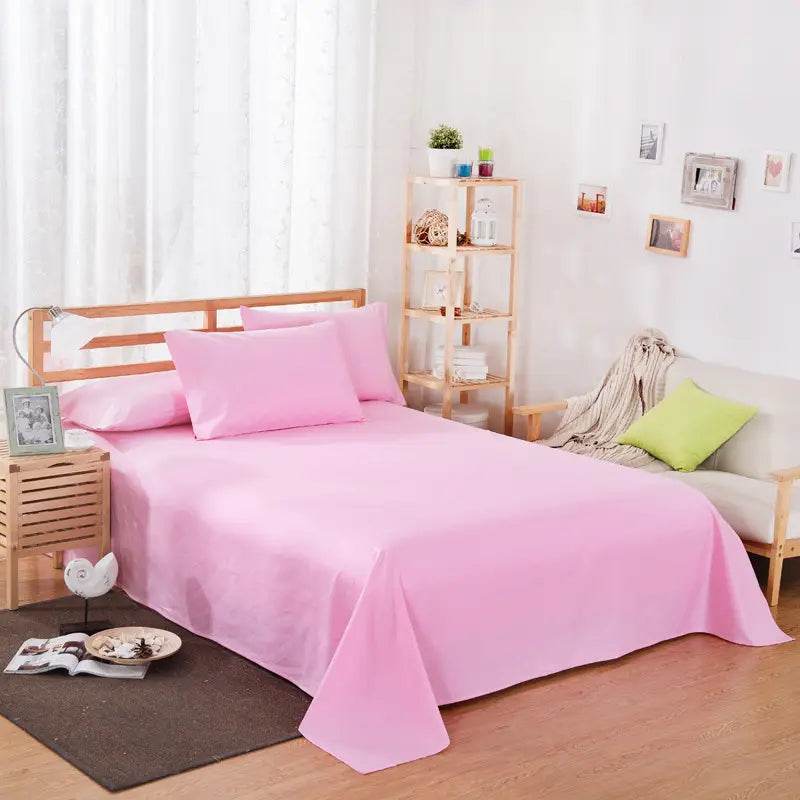 Pure Color Polyester Cotton Extra Bed Sheets Hotel Home online bedsheets