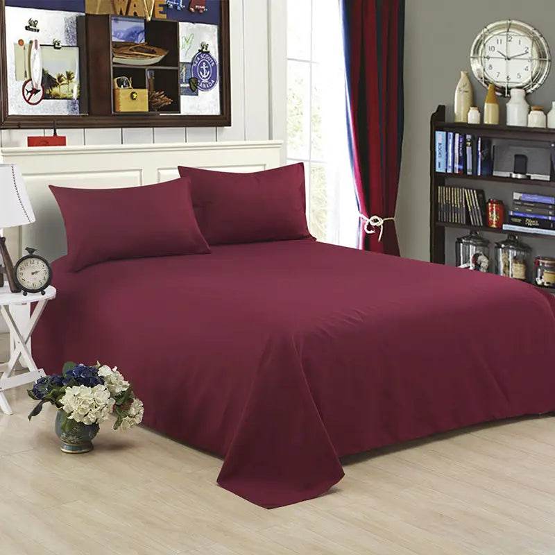 Pure Color Polyester Cotton Extra Bed Sheets Hotel Home online bedsheets
