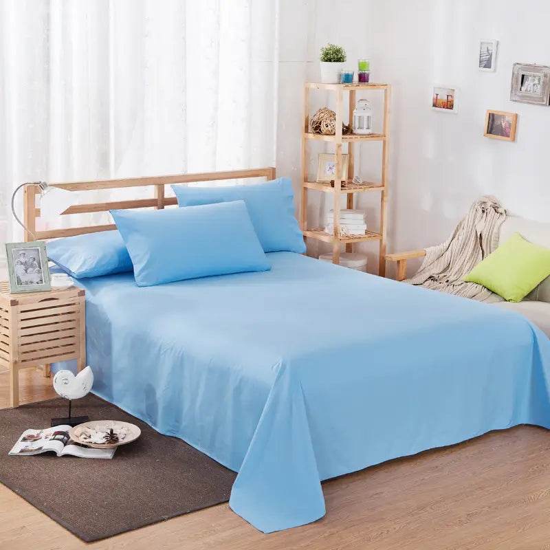 Pure Color Polyester Cotton Extra Bed Sheets Hotel Home online bedsheets