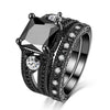 Black Zircon and Black Diamond Ring