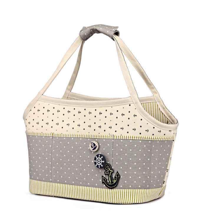 Canvas Pet Carrier Tote with Nautical Design – Breathable & Stylish - GiFTiFY