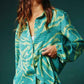 The Alma Multi Print Long Sleeve Shirt Blouse