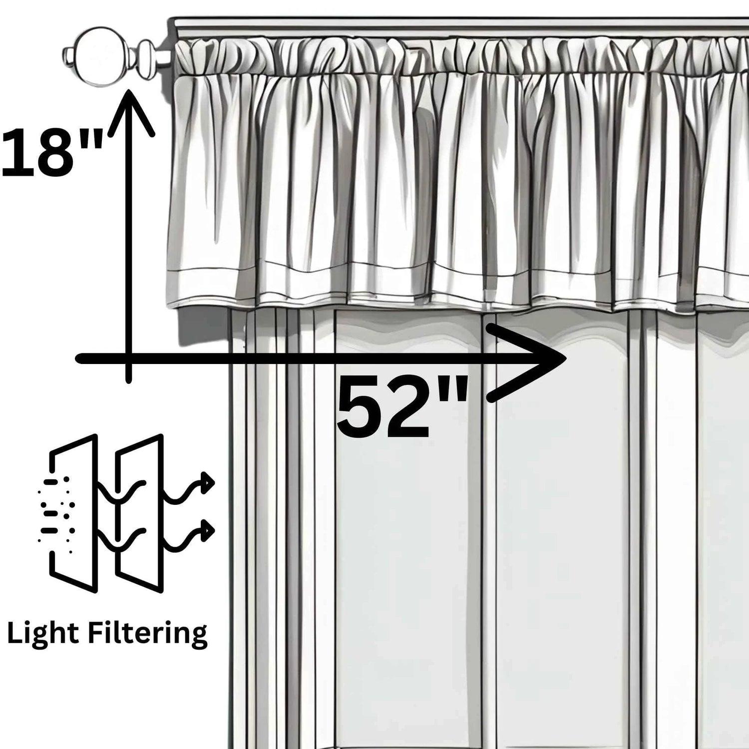 DaDa Bedding Yellow Fleur Floral Golden Orange Ivory Window Curtain Valance - 18" x 52" (18112)