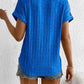 Plus Size Ribbed Texture Short Sleeve T-Shirt - GiFTiFY