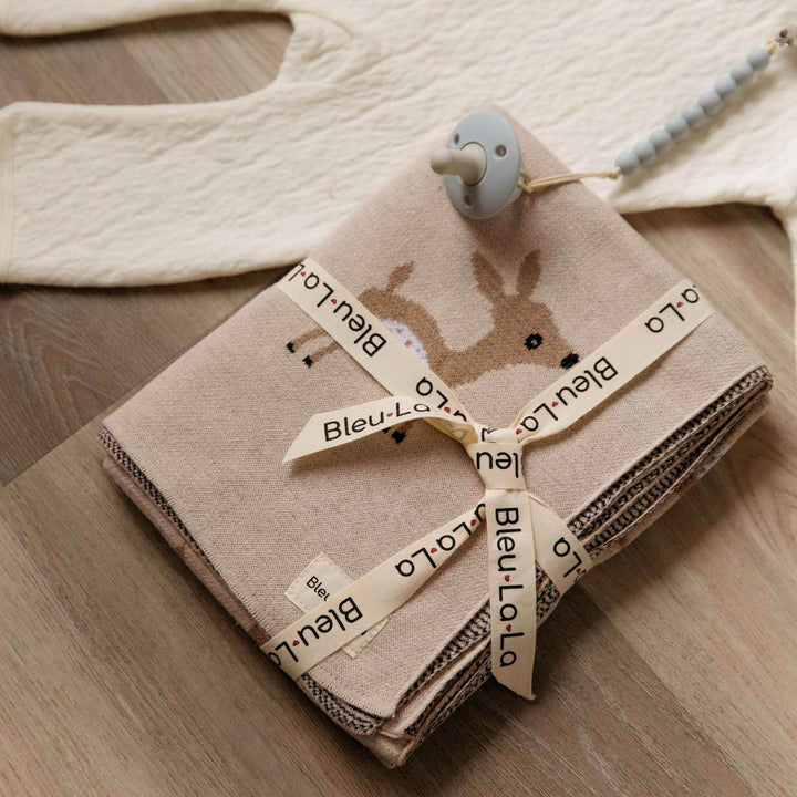 Whimsy Collection - Luxury 100% Cotton Knit Swaddle Baby Blanket - GiFTiFY