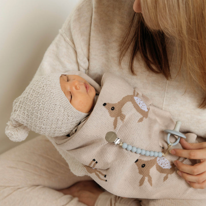 Whimsy Collection - Luxury 100% Cotton Knit Swaddle Baby Blanket - GiFTiFY