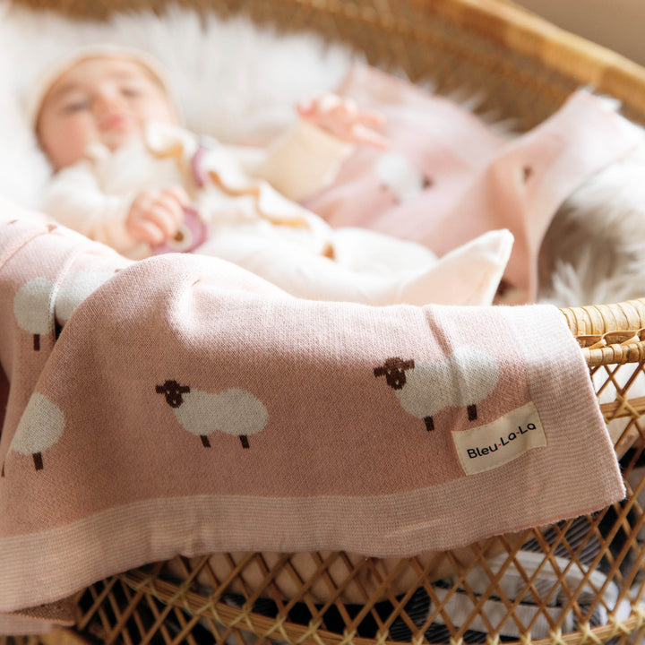 Whimsy Collection - Luxury 100% Cotton Knit Swaddle Baby Blanket - GiFTiFY