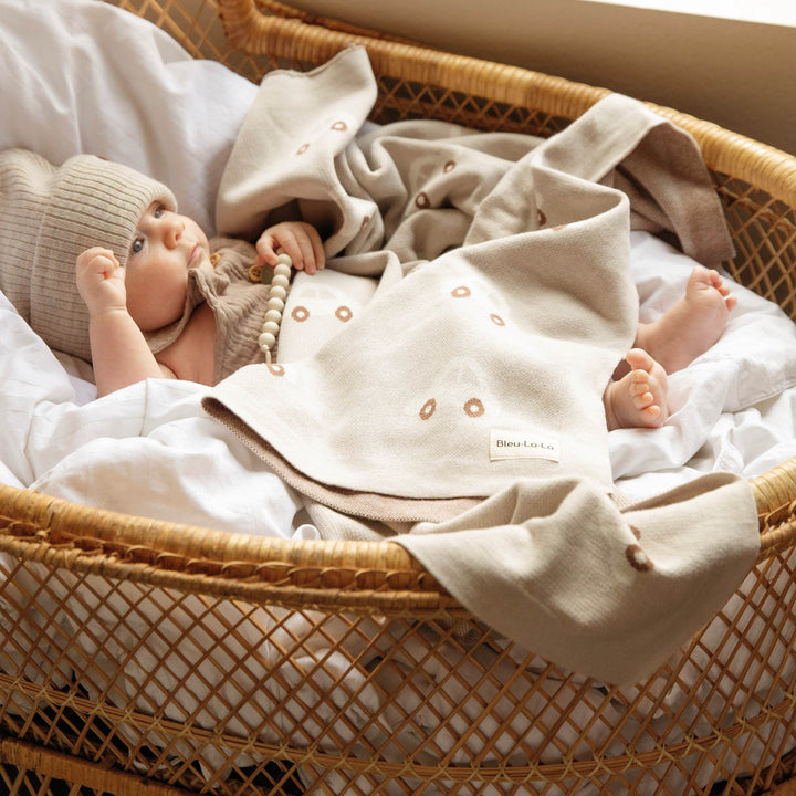 Whimsy Collection - Luxury 100% Cotton Knit Swaddle Baby Blanket - GiFTiFY