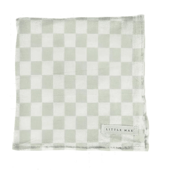 Leaf Green & White Checkered Stretch Swaddle - GiFTiFY