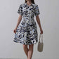 Rey Printed Dress — Multicolor Abstract